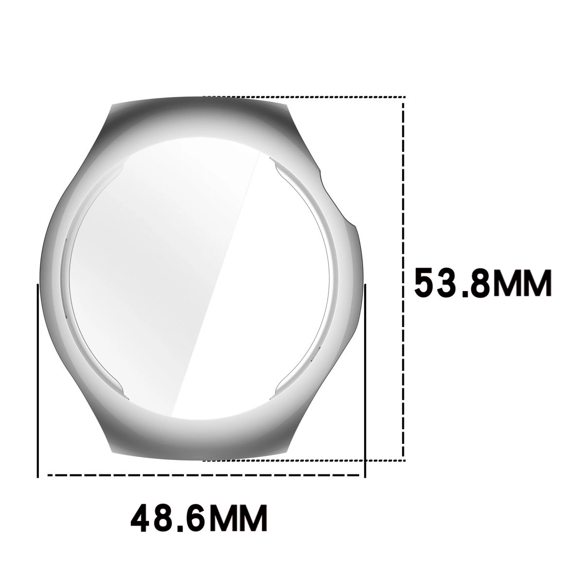 Wymiary obudowy Bizon Case Watch Felipe dla Huawei Watch 5 46mm